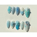 Blue Ocean Jellyfish Press On Nails