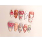 Cute Bears and Bows Press On Nails