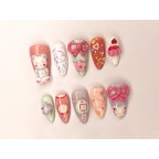 Cute Bears and Bows Press On Nails