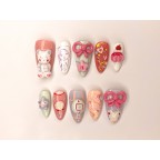 Cute Bears and Bows Press On Nails