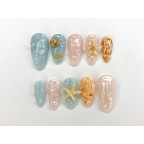 Seashells and Starfish Press On Nails