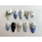 Y2K Butterfly Blue Press On Nails